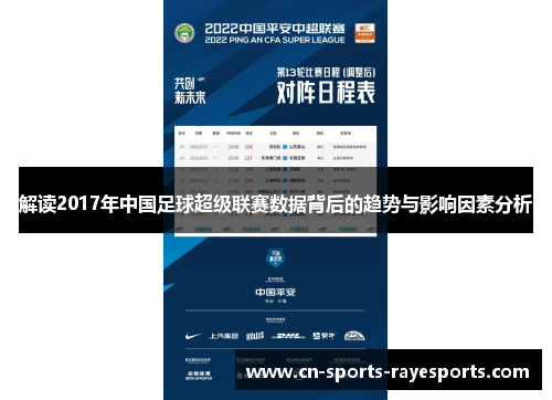 解读2017年中国足球超级联赛数据背后的趋势与影响因素分析 解读2017年中国足球超级联赛数据背后的趋势与影响因素分析